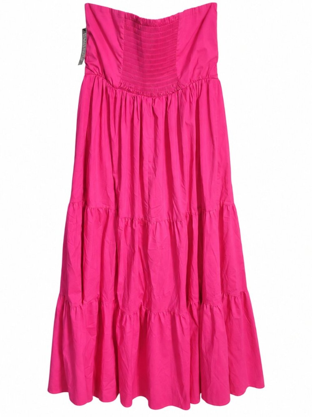 NWT NY&C Pink Button-Front Tiered Maxi Dress Size L